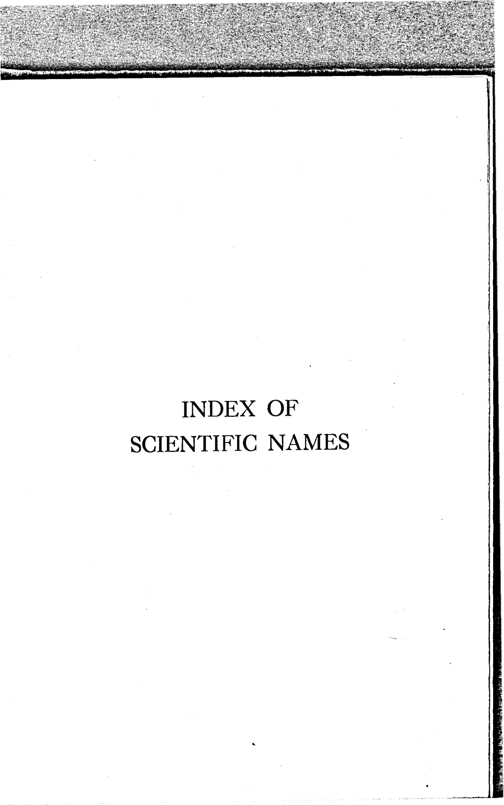 OF SCIENTIFIC NAMES J~ 'Y'