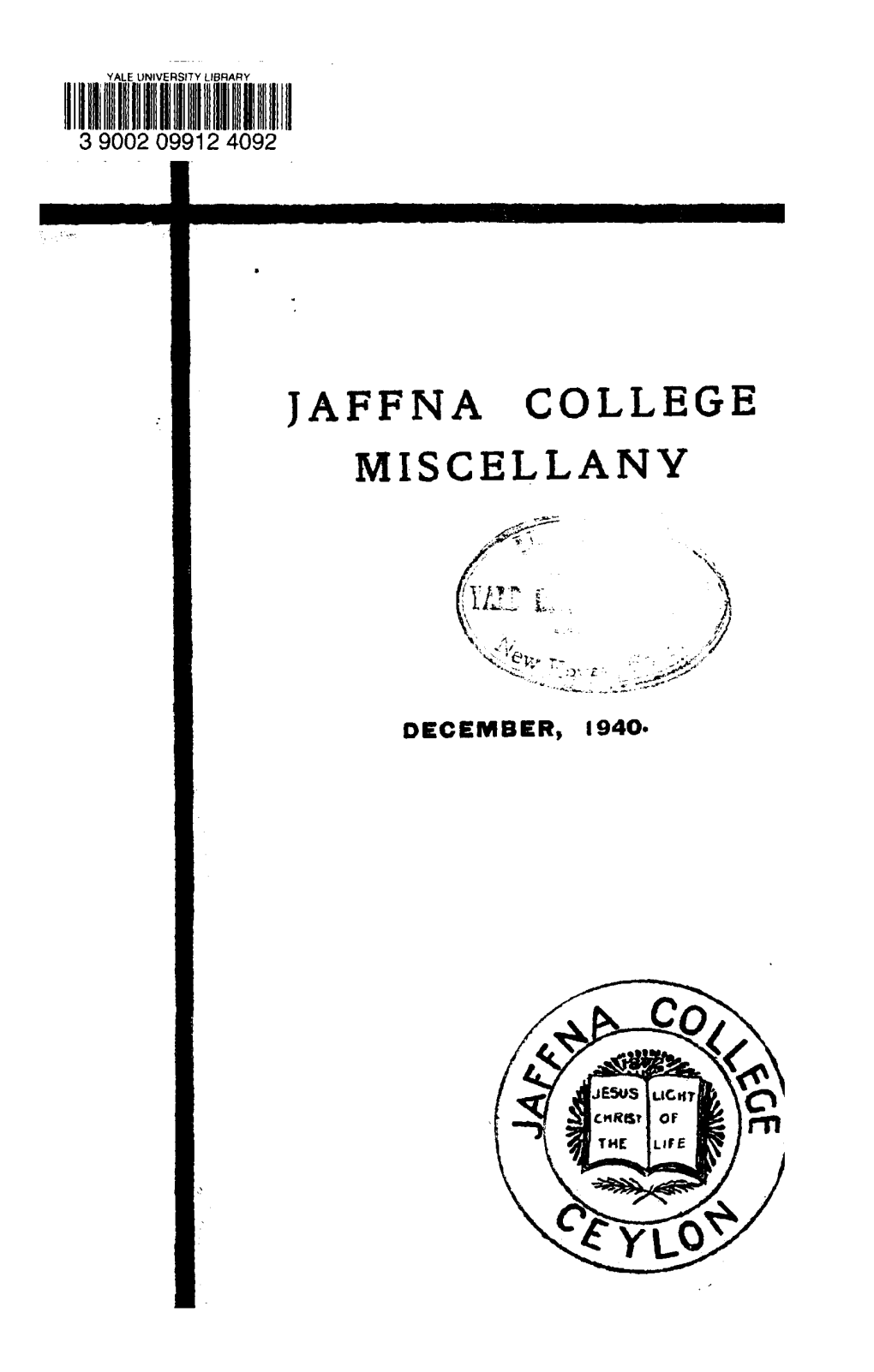 Jaffna College Miscellany
