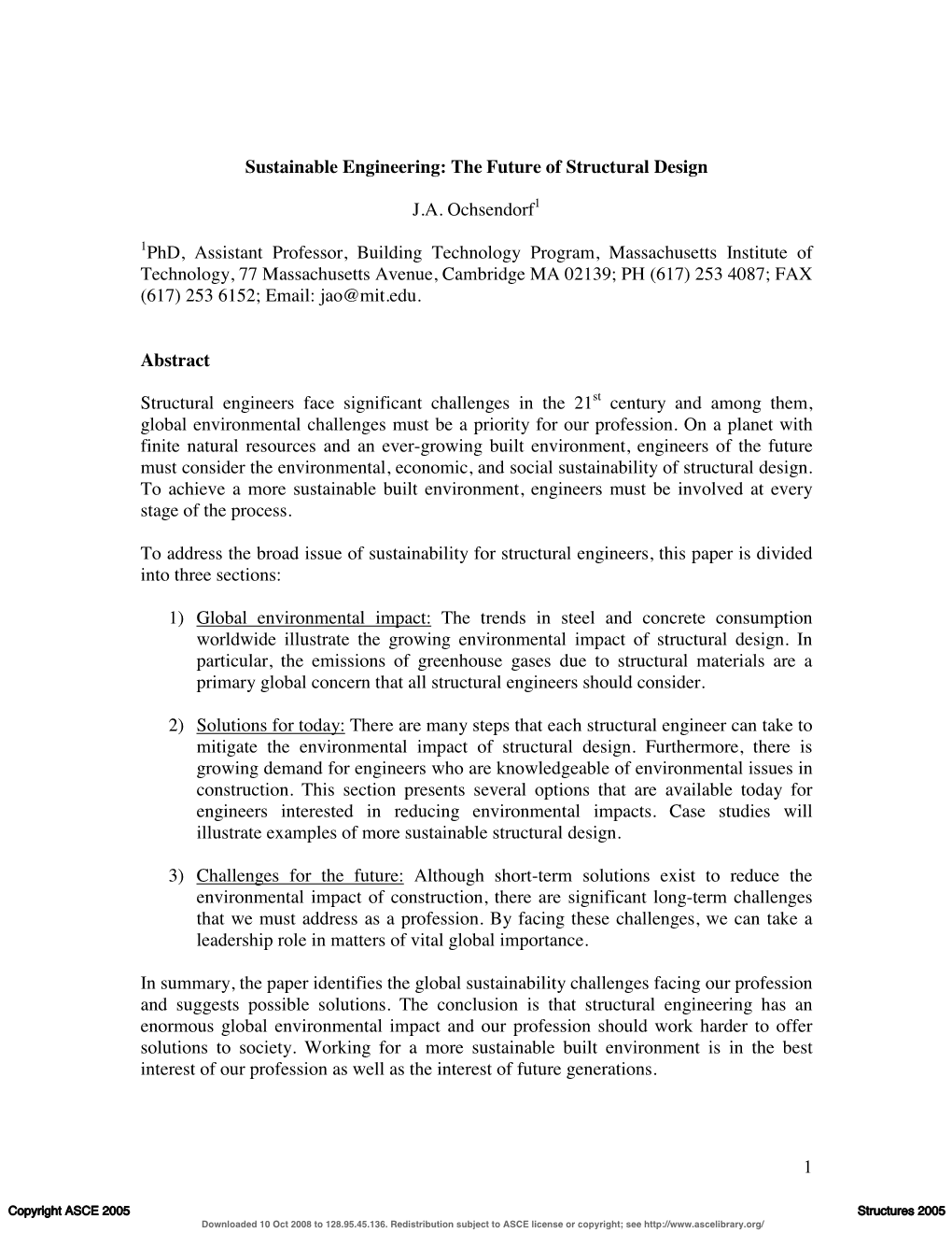 Sustainable Engineering: the Future of Structural Design