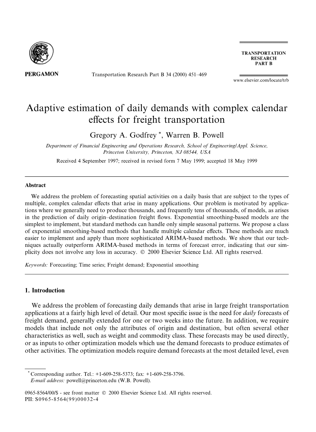 Adaptive Estimation of Daily Demands with Complex Calendar Effects For