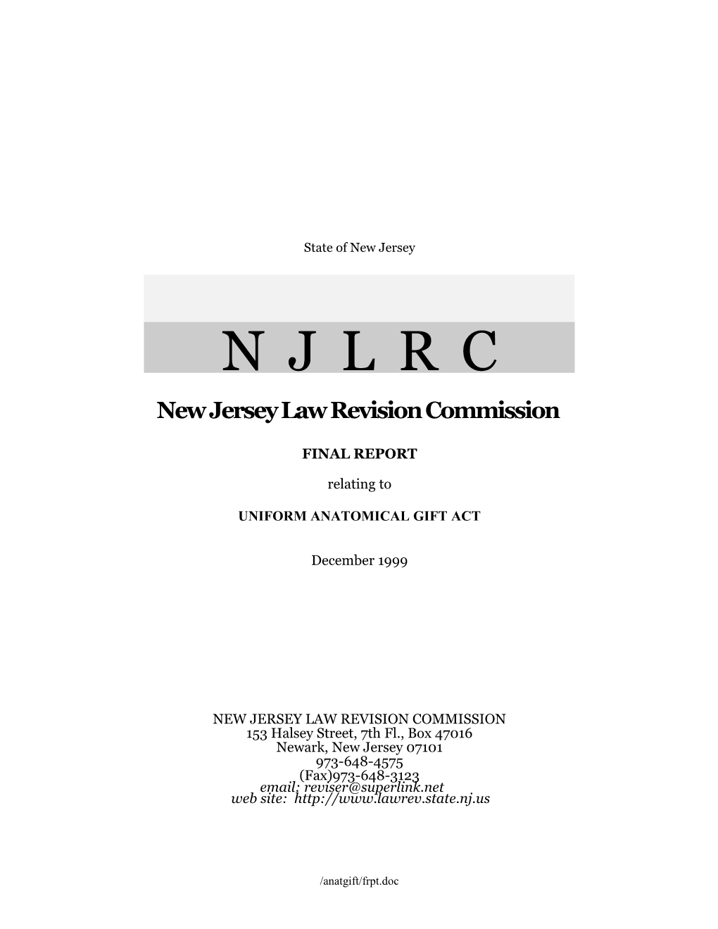 New Jersey Law Revision Commission s4