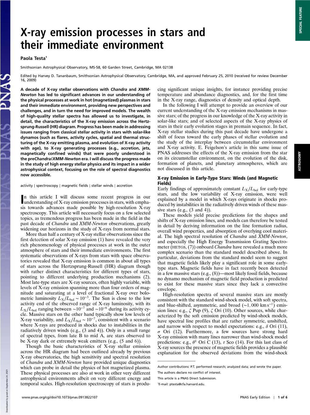 X-Ray Emission Processes in Stars and Their Immediate Environment