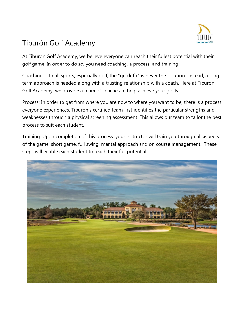 Tiburón Golf Academy