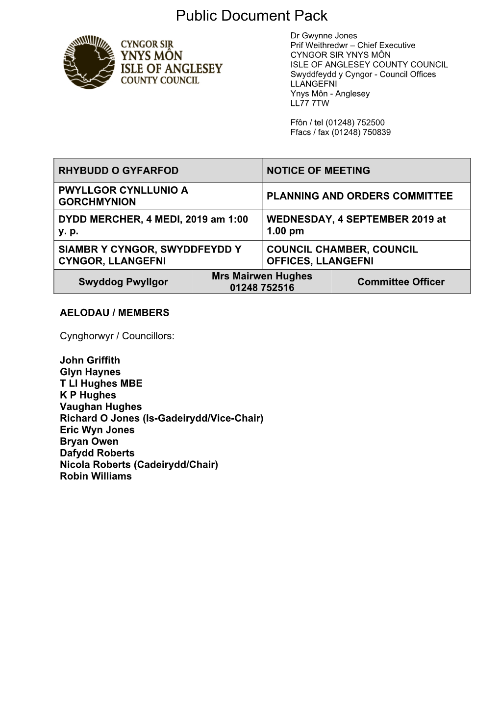 (Public Pack)Agenda Document for Planning and Orders Committee, 04