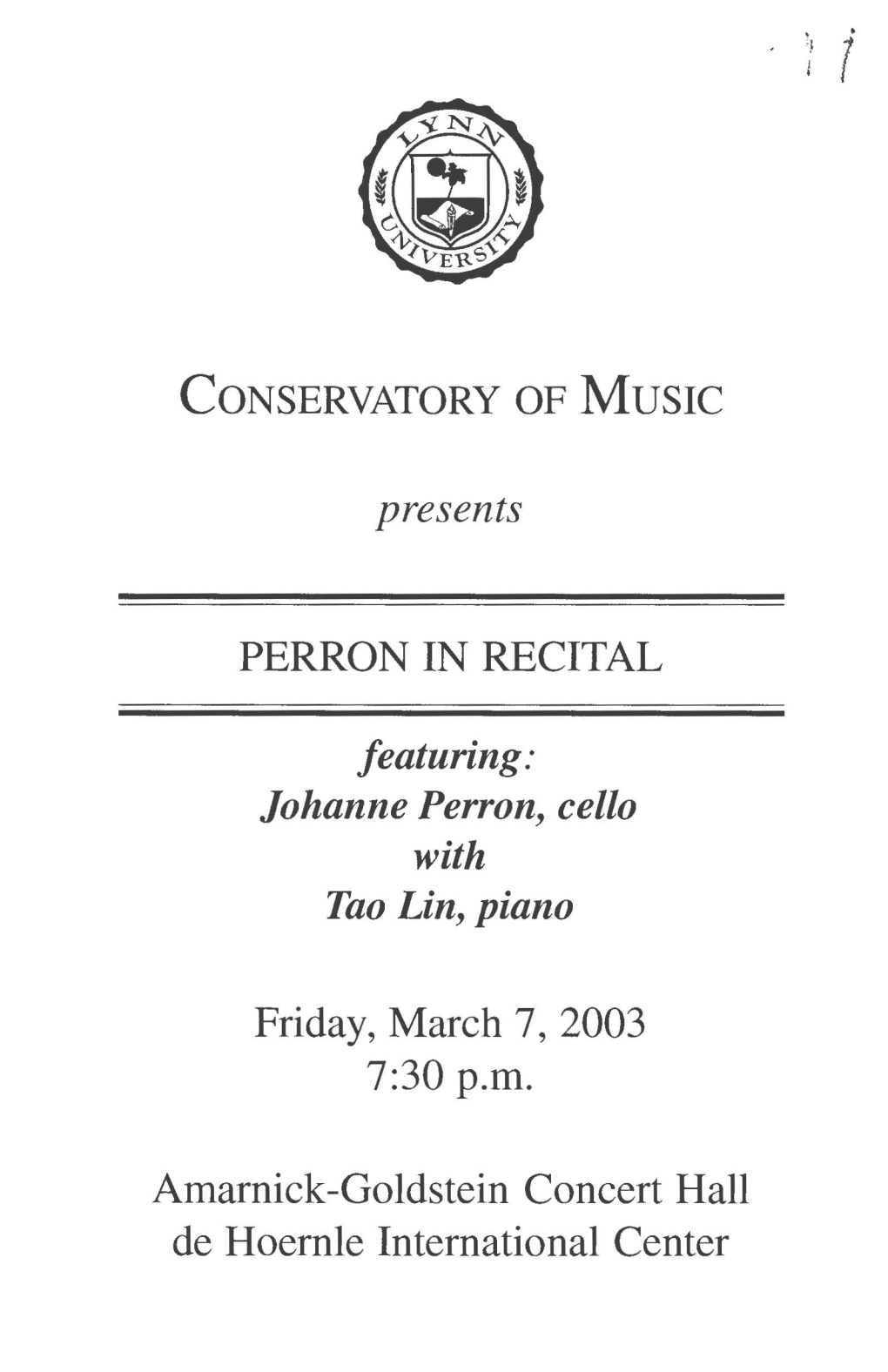 2002-2003 Perron in Recital
