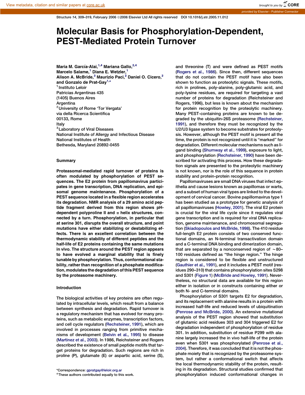 Molecular Basis for Phosphorylation-Dependent, PEST-Mediated Protein Turnover