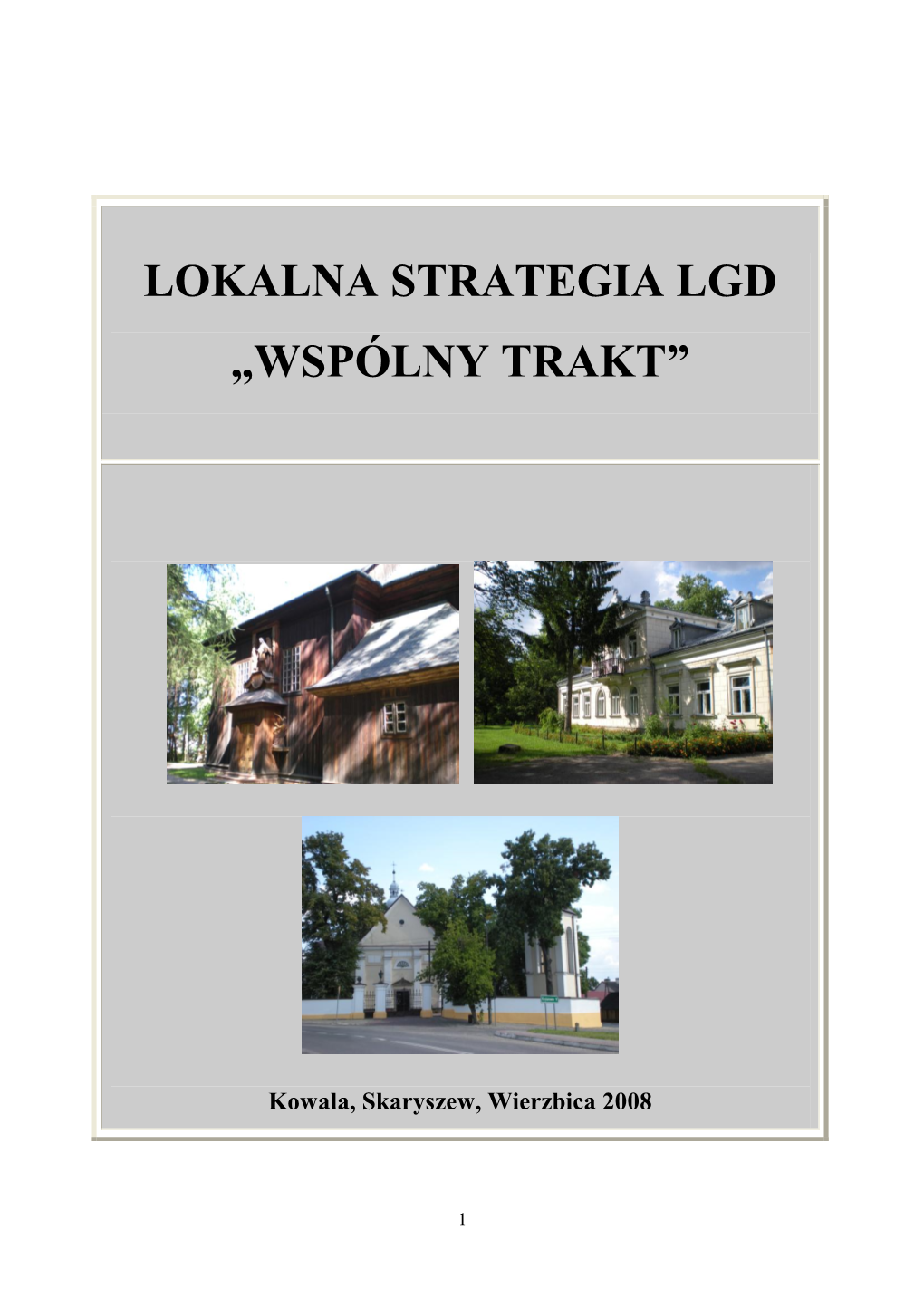LSR – LGD WSPOLNY TRAKT – Aktualizacja