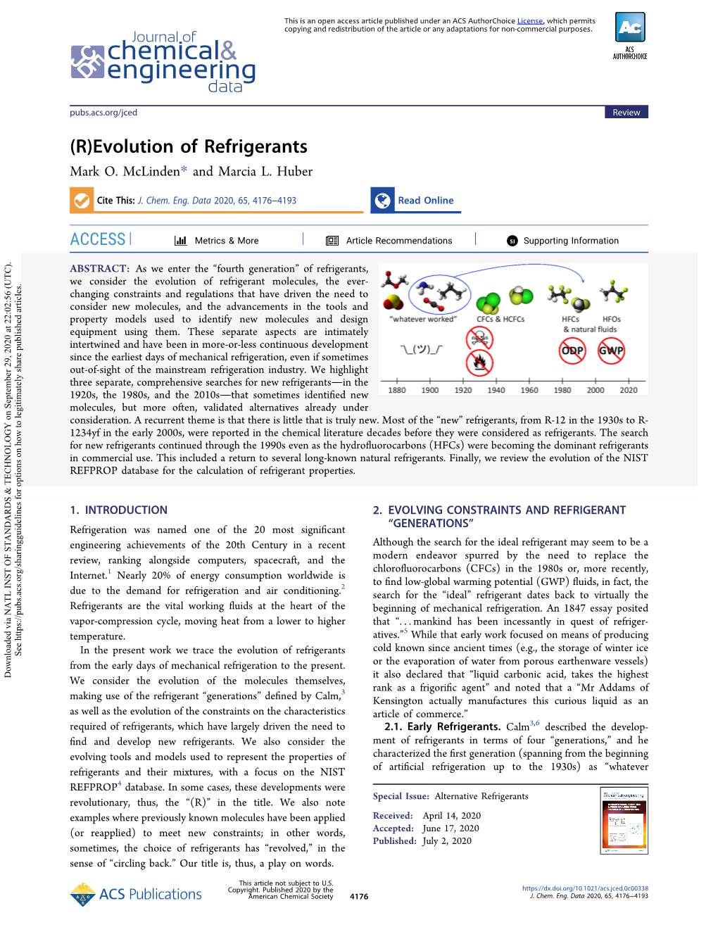 Evolution of Refrigerants Mark O