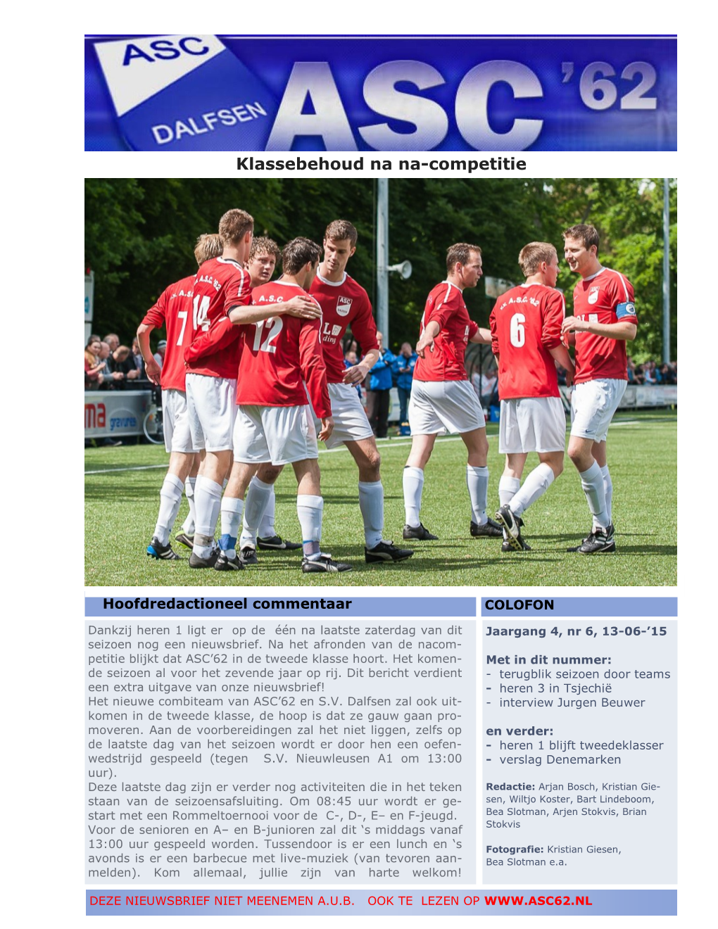 Nieuwsbrief Juni 2015