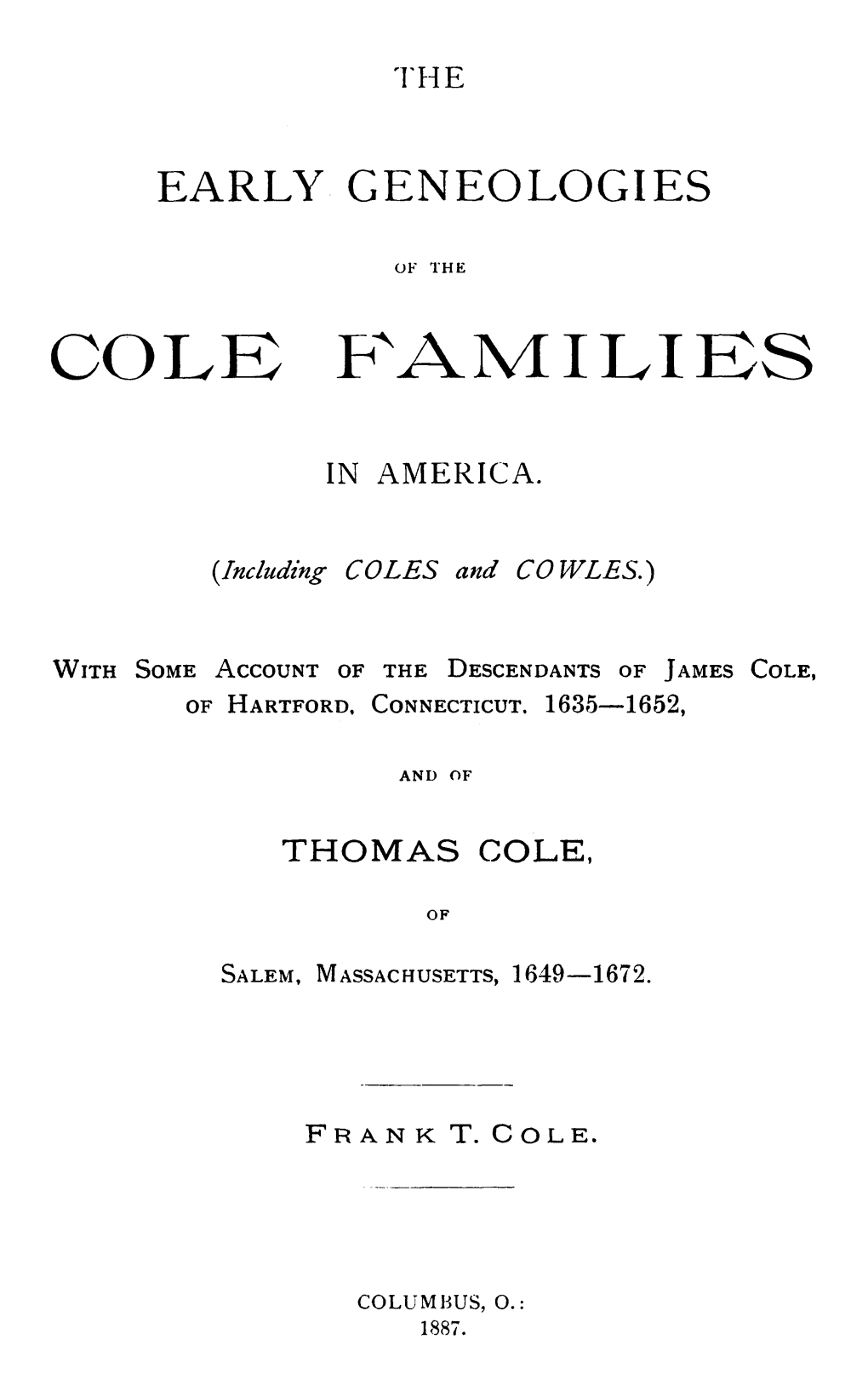 Cole B'aniilies