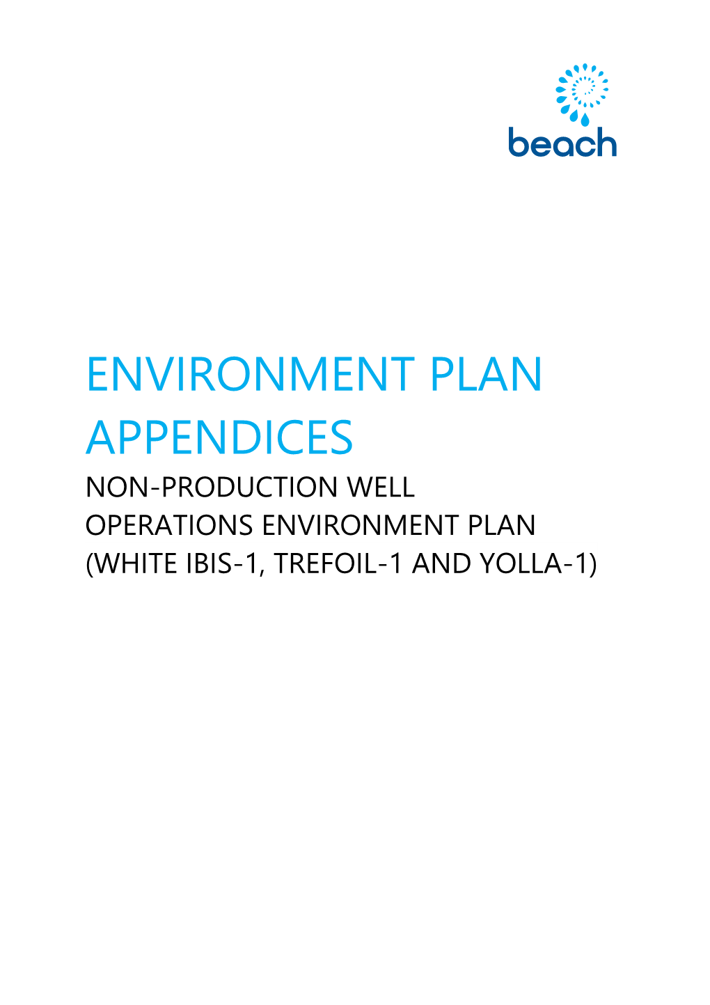 Environment Plan Appendices