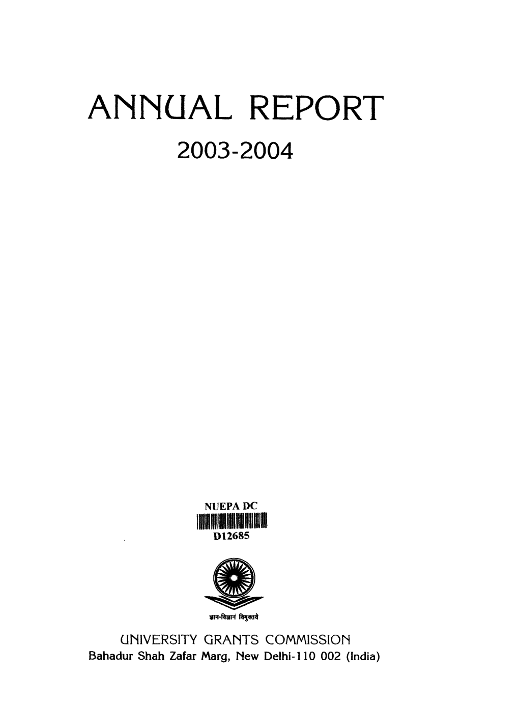 Annual Report 2003-2004