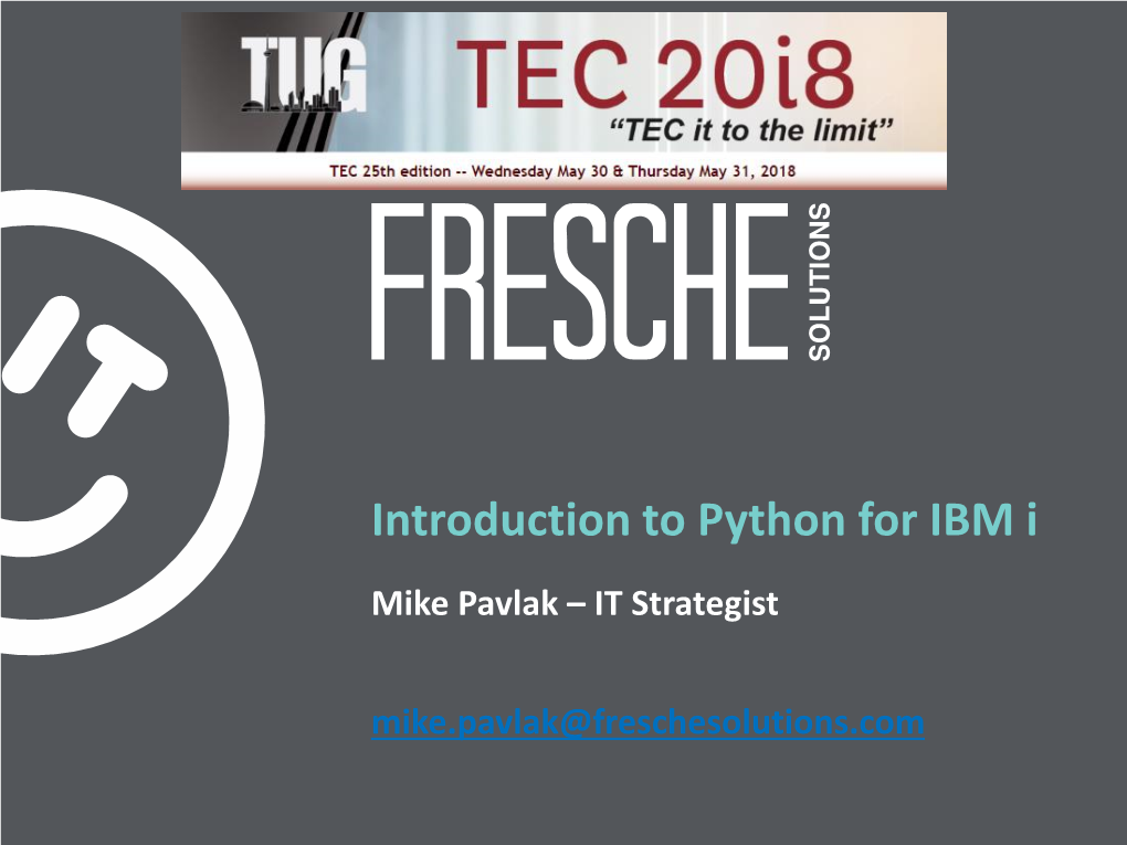 Introduction to Python for IBM I