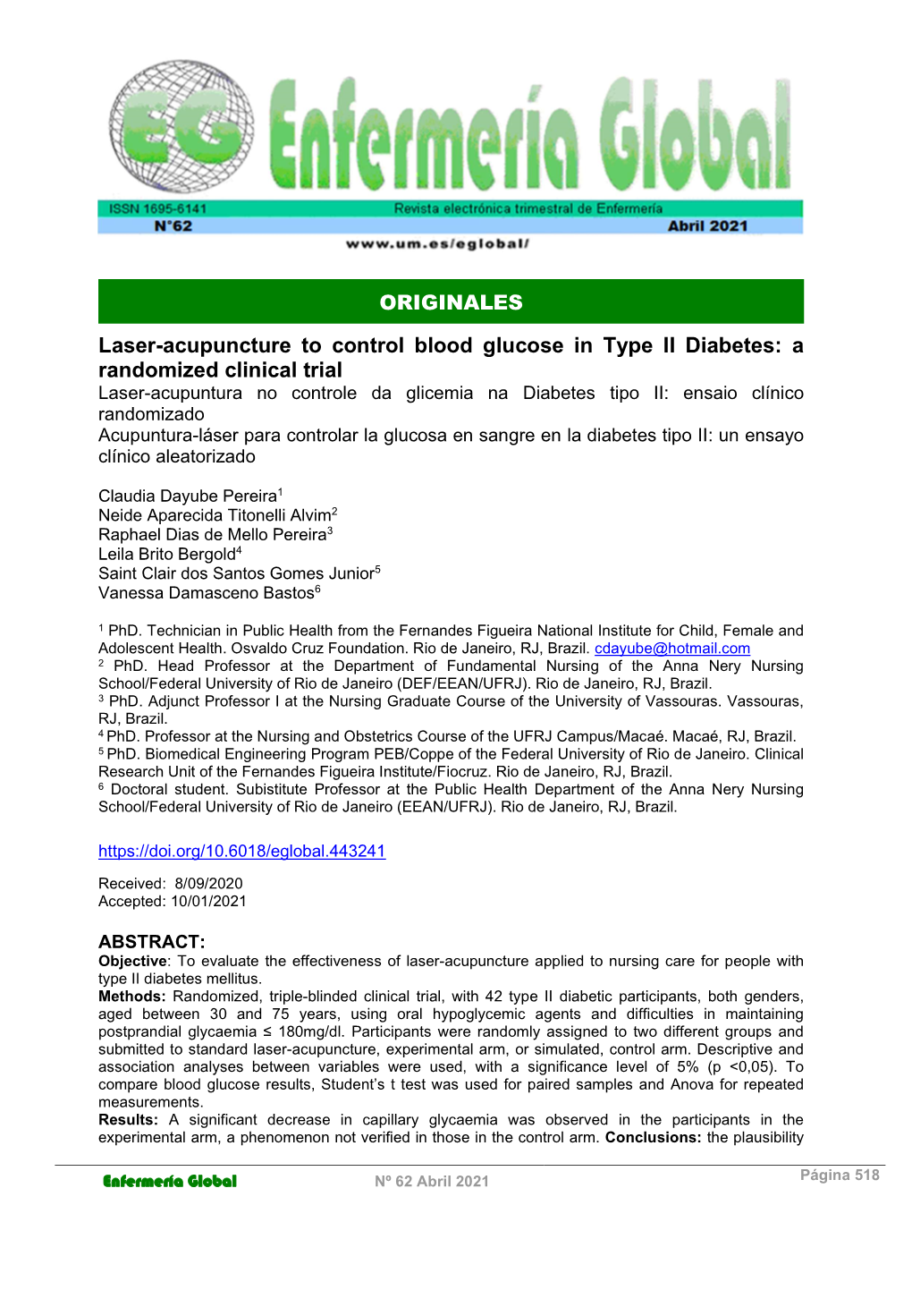 Laser-Acupuncture to Control Blood Glucose in Type II Diabetes: A