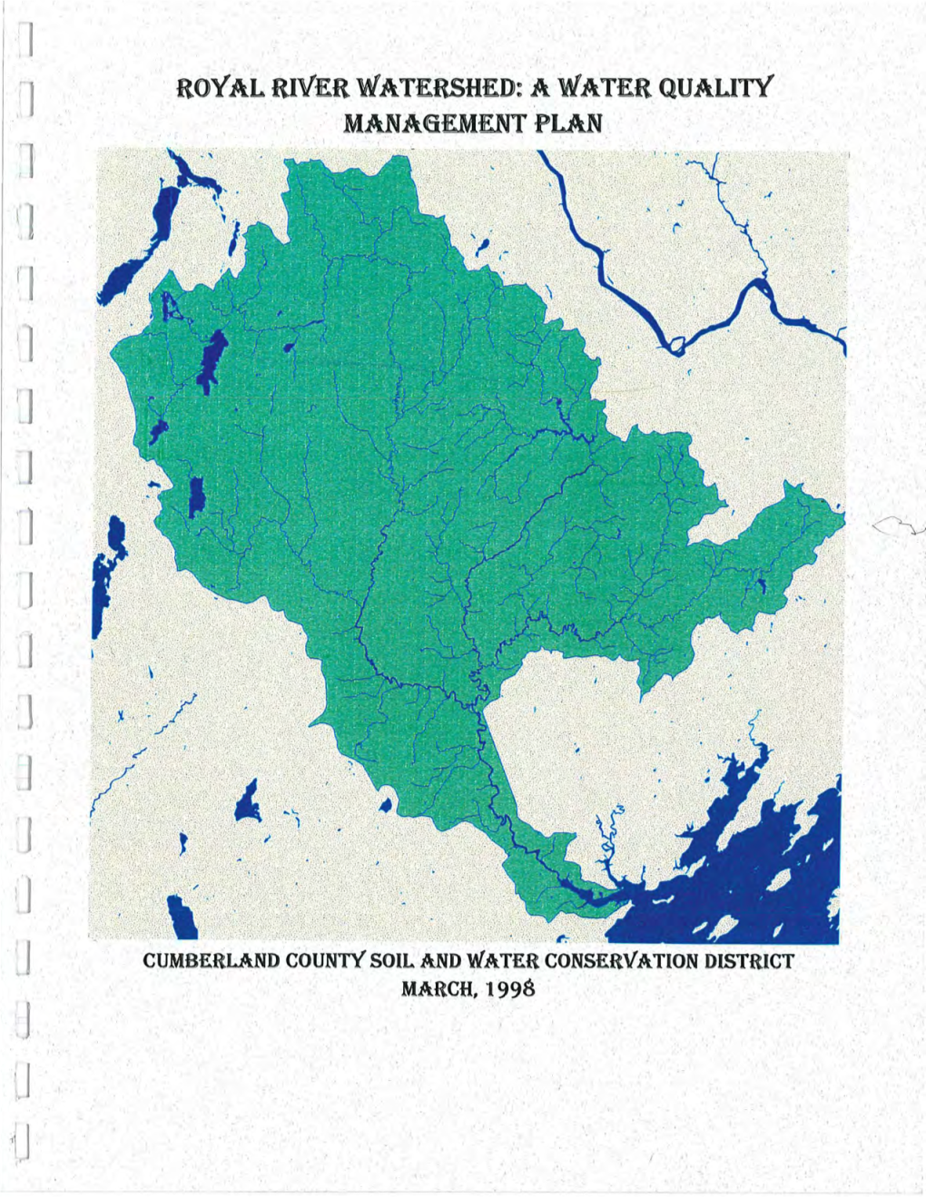 1998 CCSWCD Royal River Water Quality Management Plan