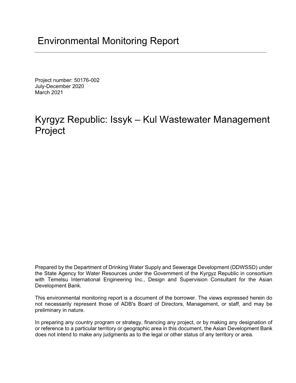 Kyrgyz Republic: Issyk – Kul Wastewater Management Project