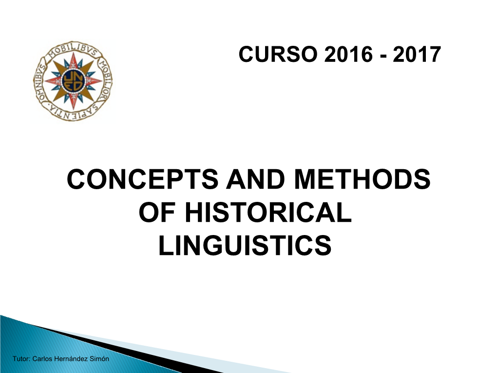 Concepts and Methods of Historical Linguistics-The Germanic Family Of