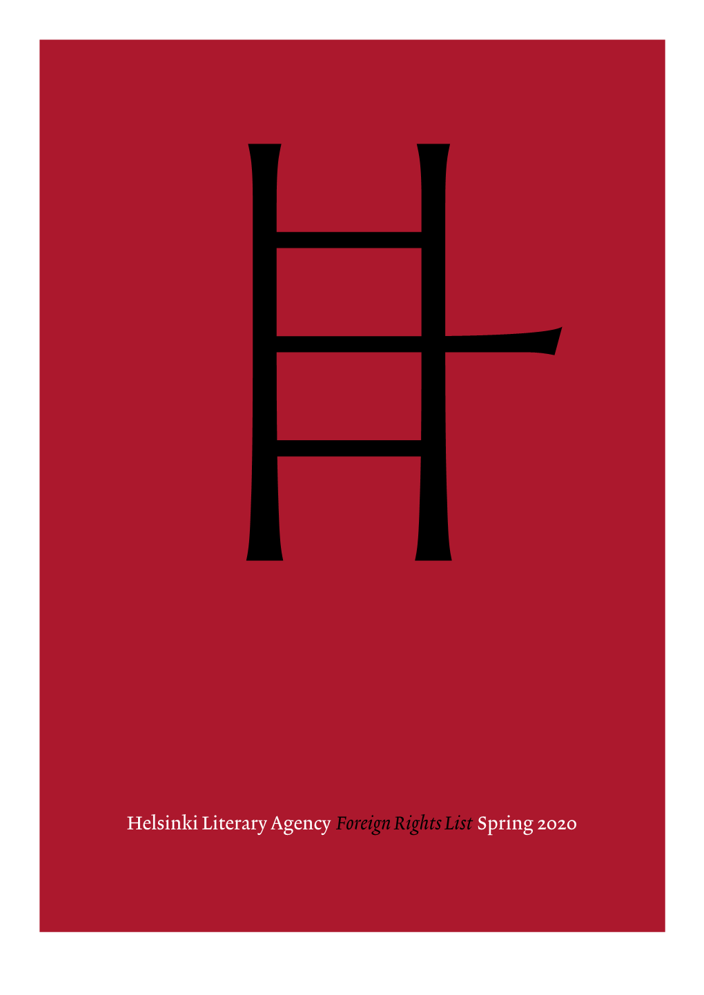 Helsinki Literary Agency Foreign Rights List Spring 2020