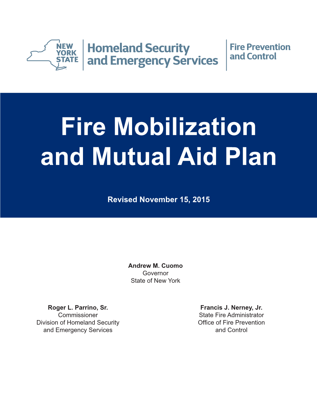 Fire Mobilization and Mutual Aid Plan