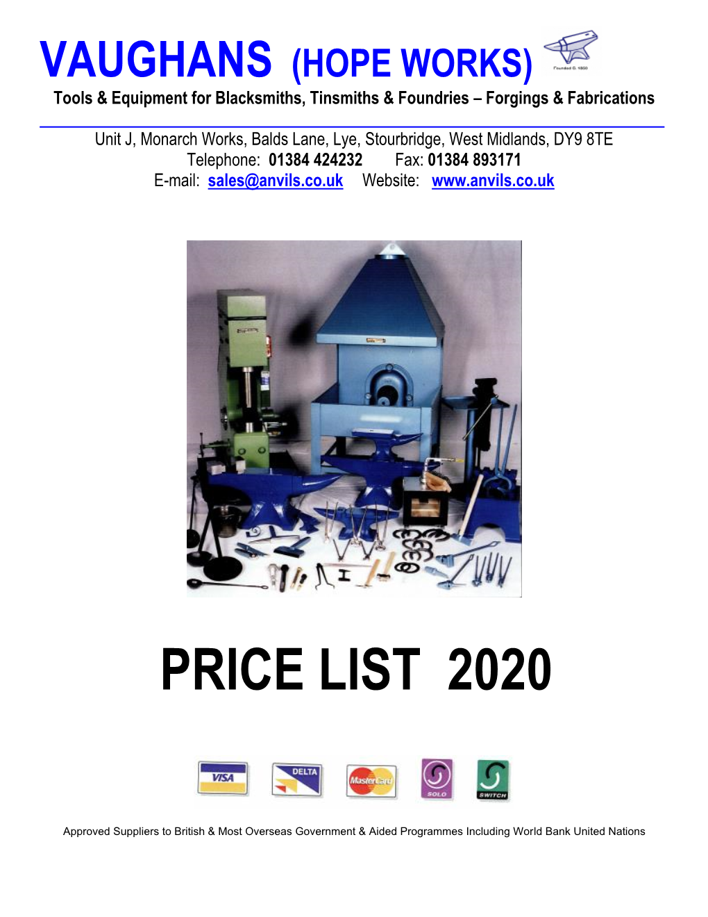 Price List 2020