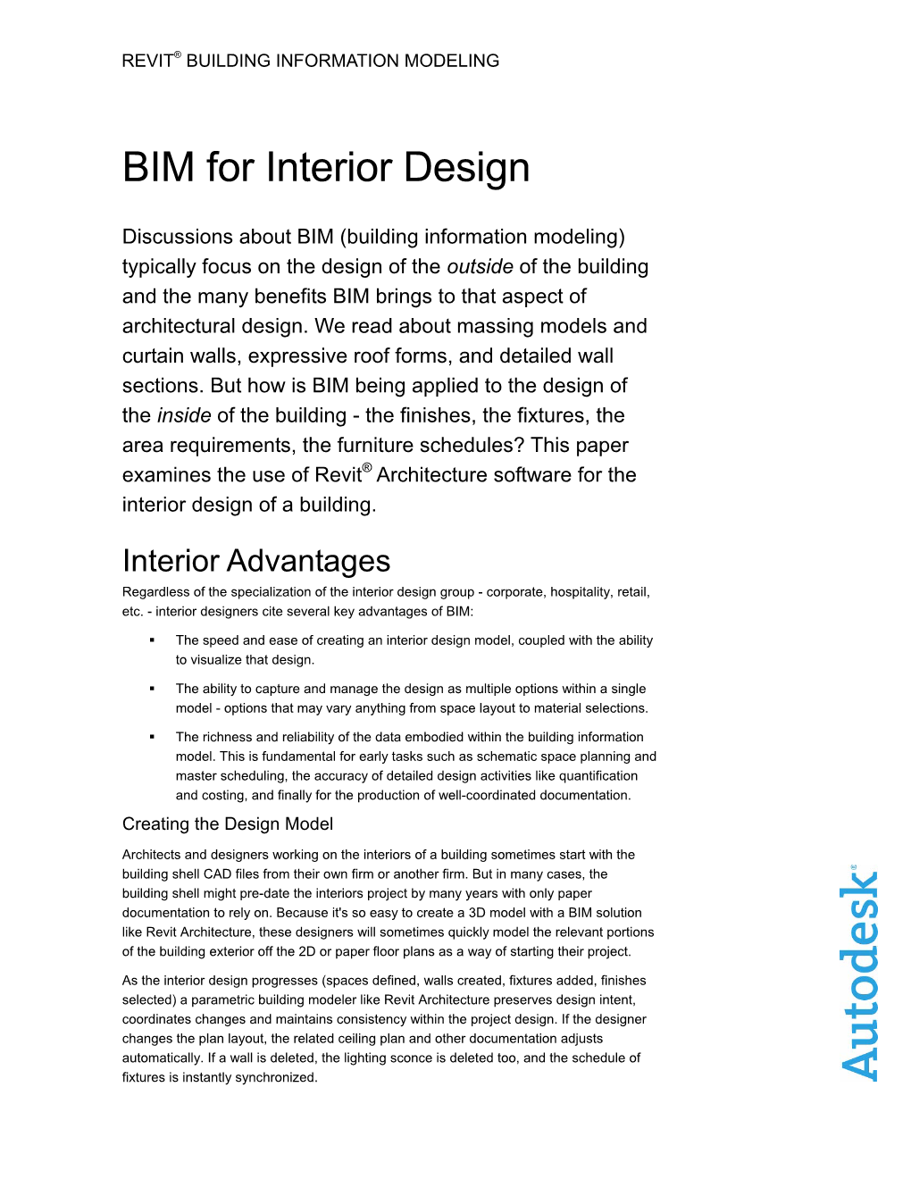 BIM for Interior Design