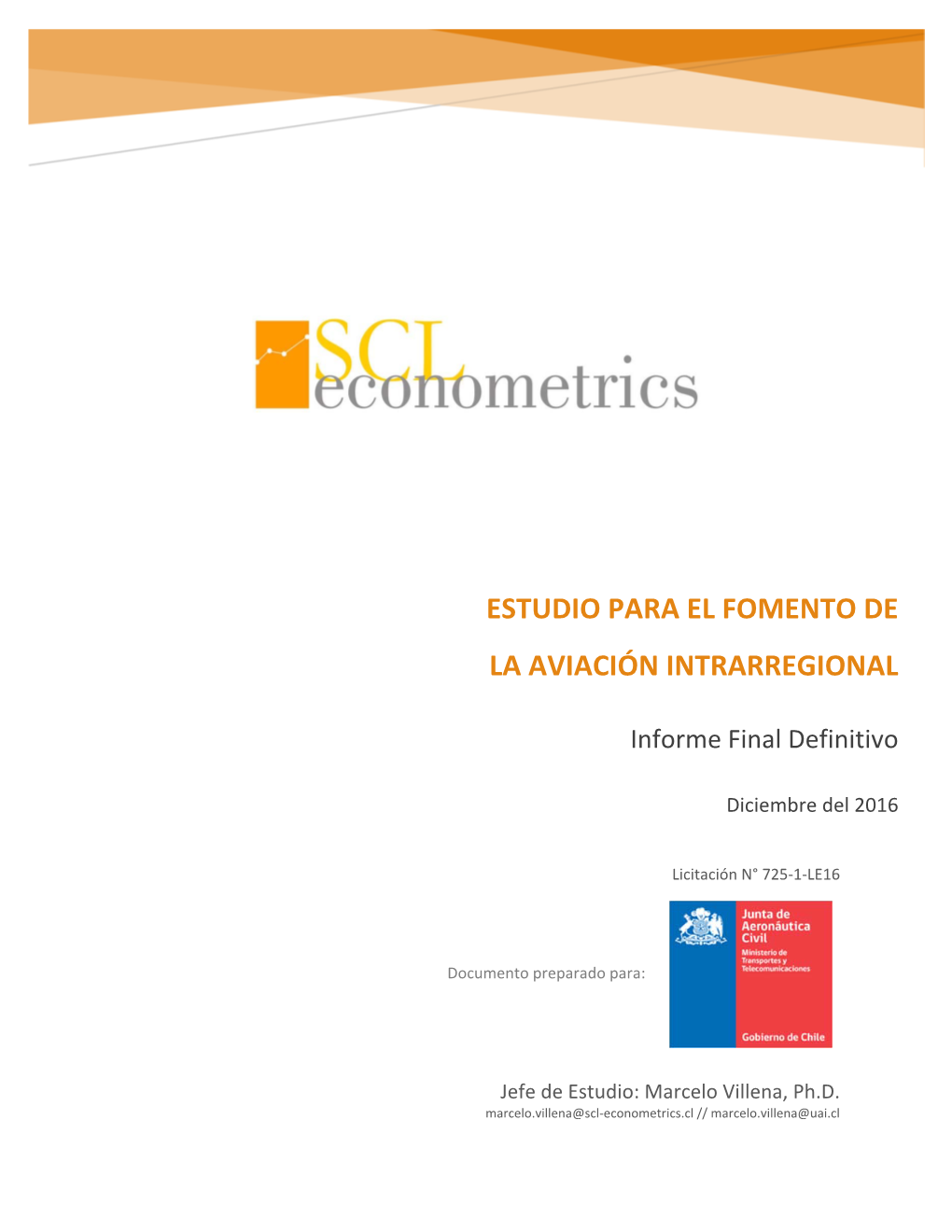 Estudio Para El Fomento De La Aviación Intrarregional