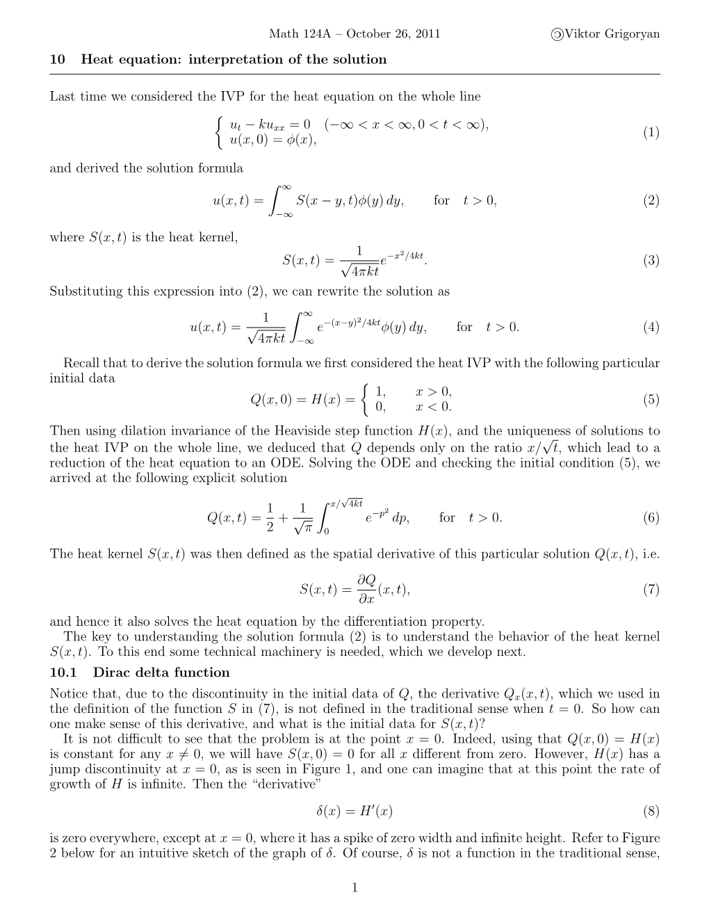 10 Heat Equation: Interpretation of the Solution