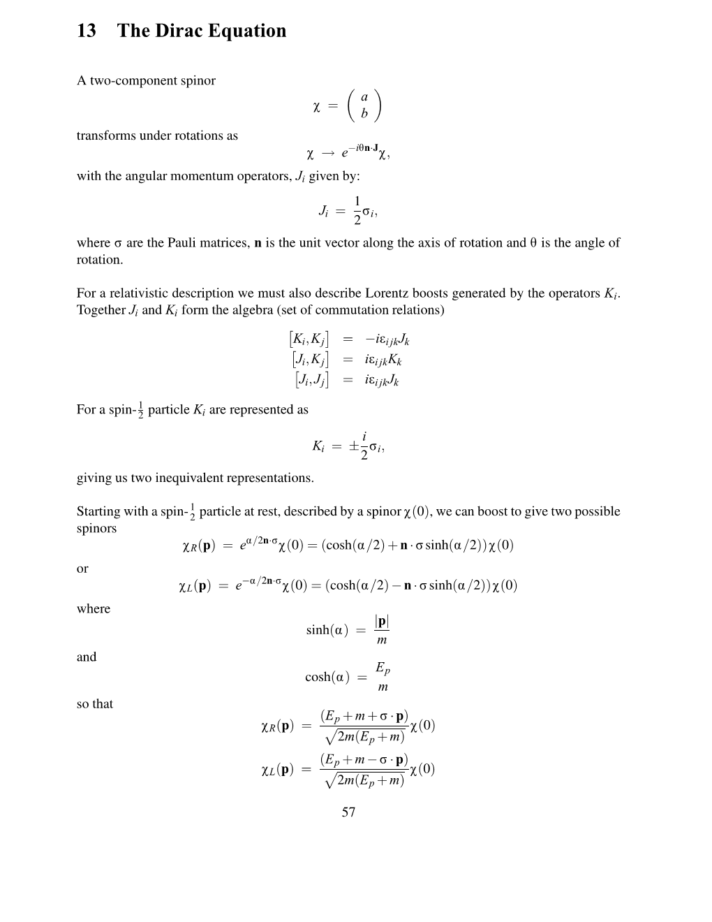 13 the Dirac Equation