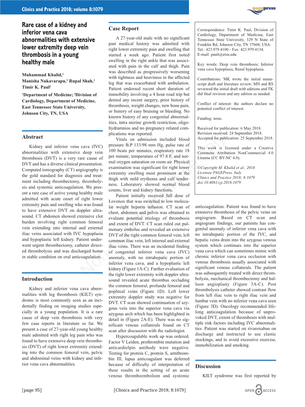 Rare Case of a Kidney and Inferior Vena Cava Abnormalities With