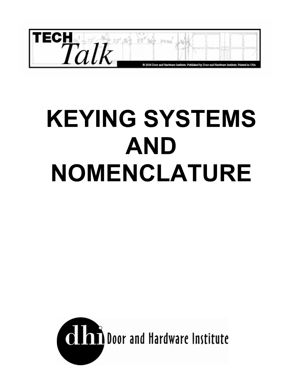 Keying Systems and Nomenclature