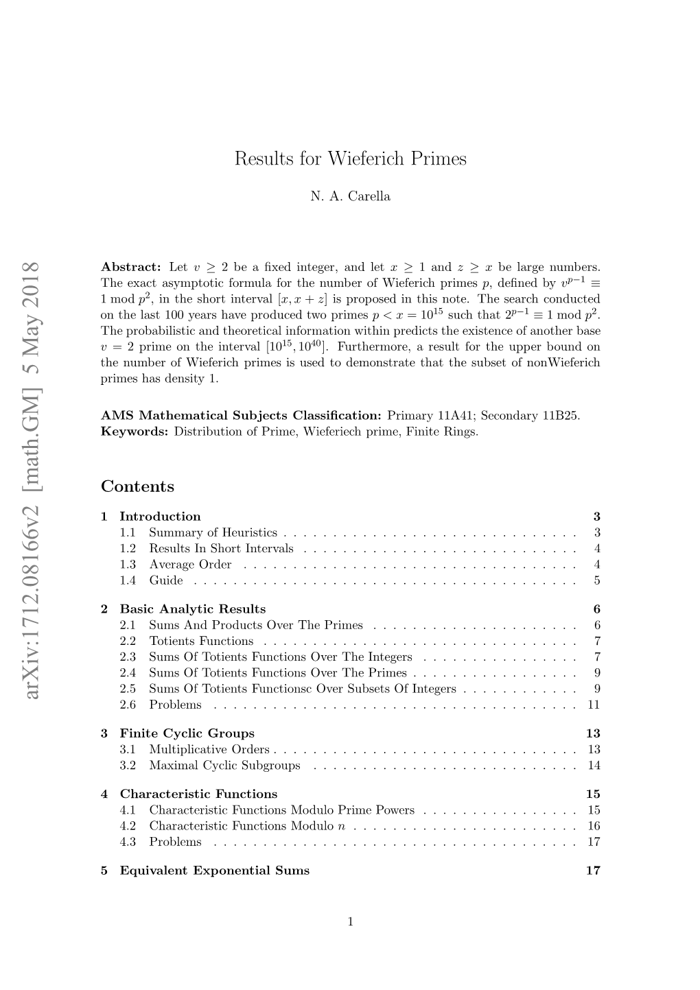 Results for Wieferich Primes 2