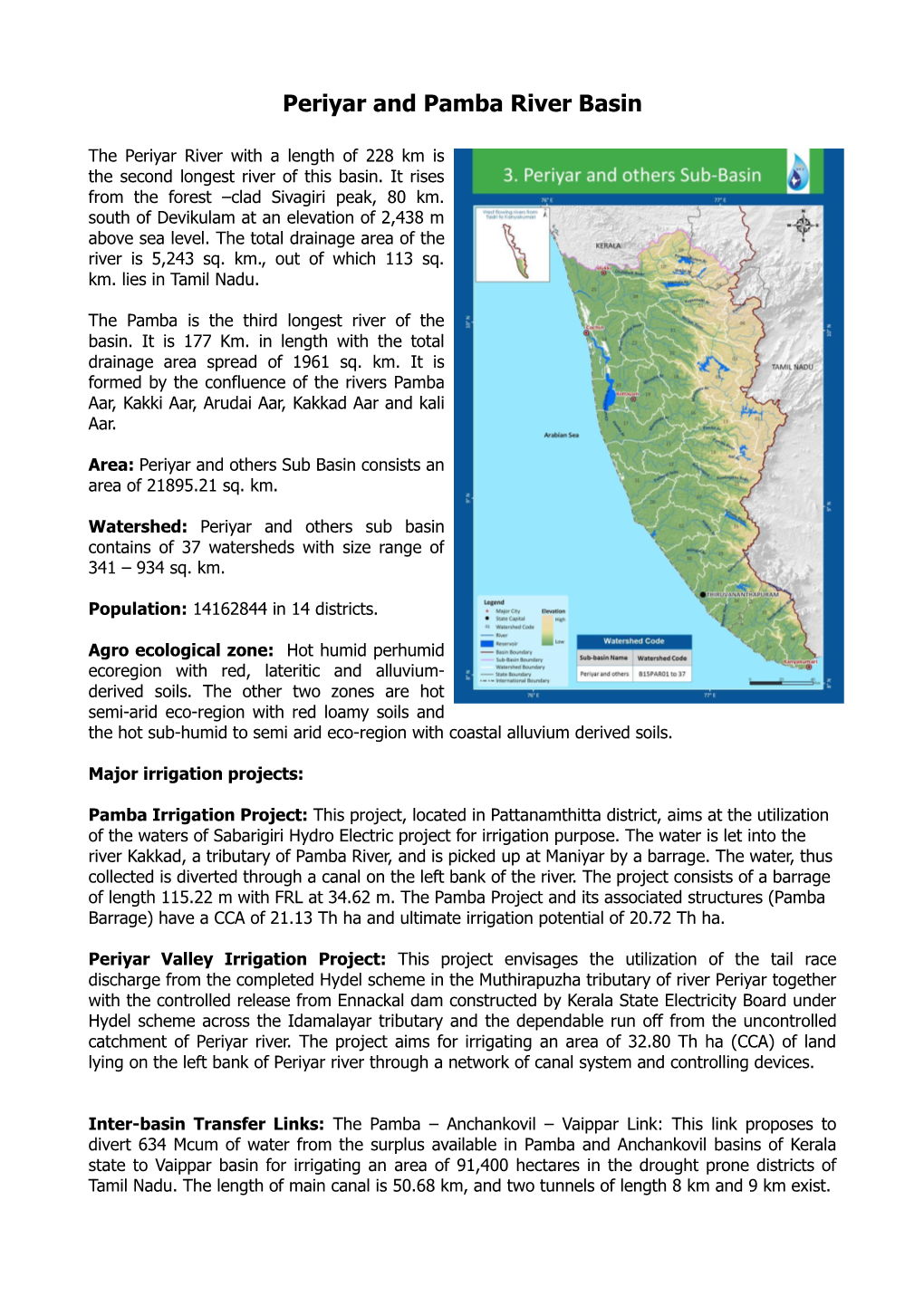 Periyar and Pamba River Basin