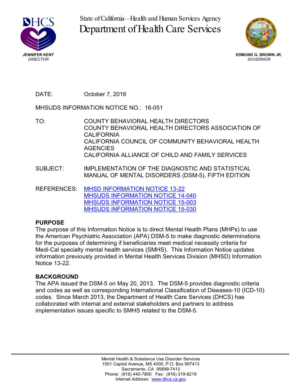 MHSUDS Information Notice No.: 16-051