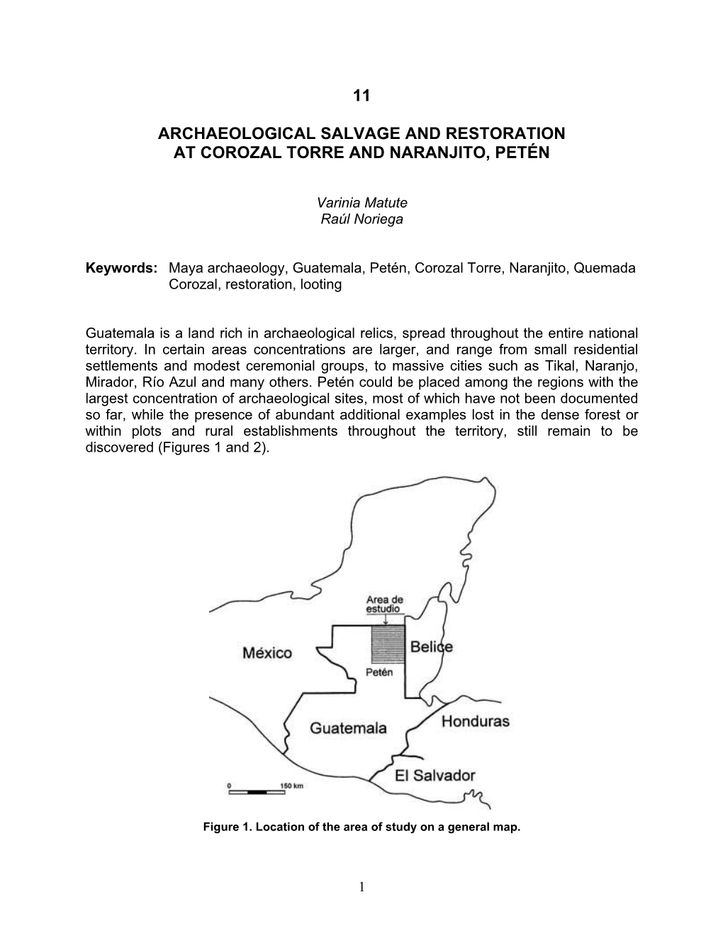 11 Archaeological Salvage and Restoration at Corozal