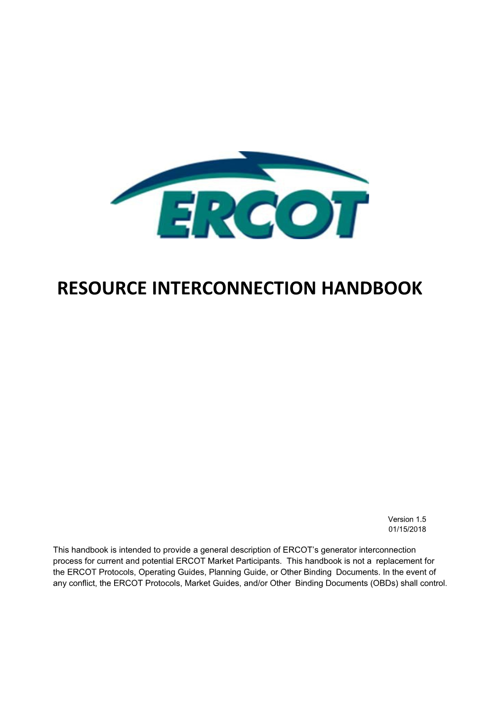 Resource Interconnection Handbook 020116 with Changes Accepted