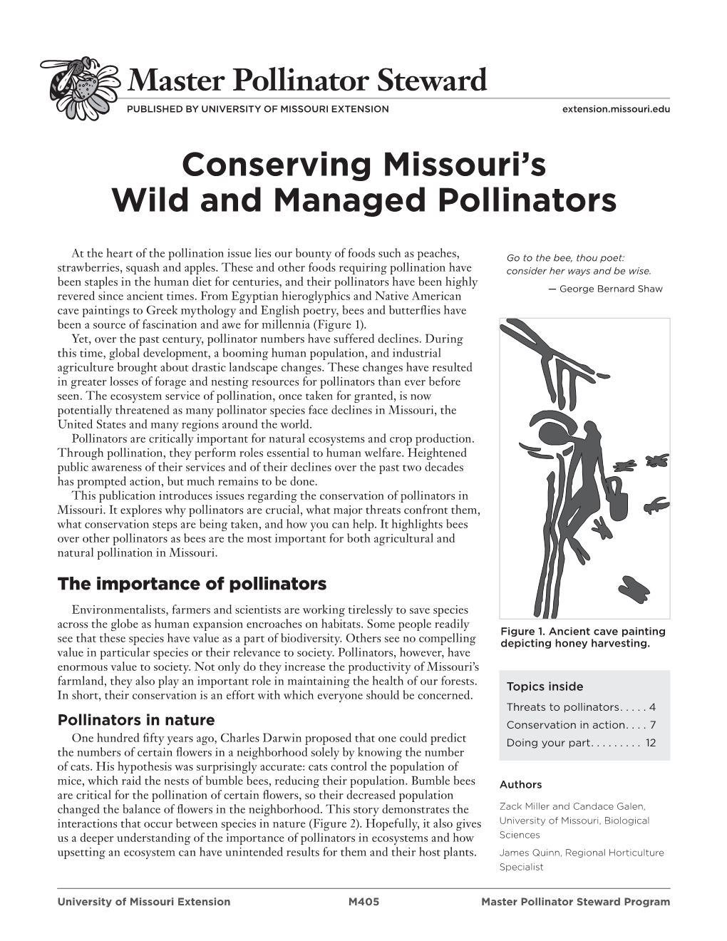 Conserving Missouri's Wild and Managed Pollinators
