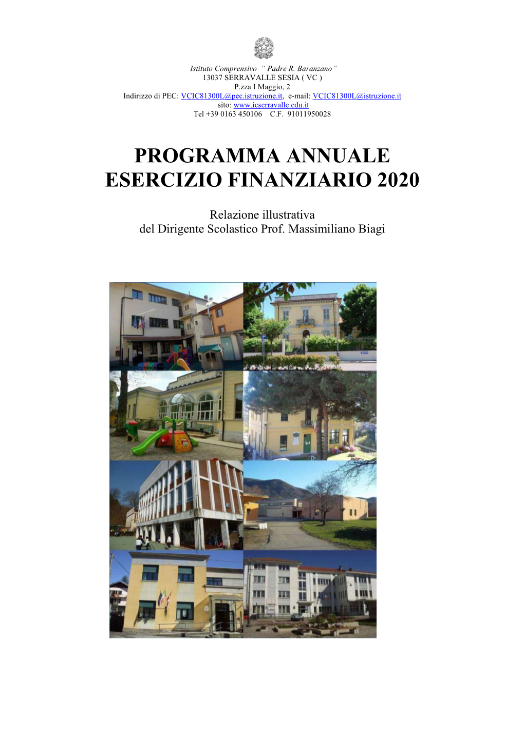 Programma Annuale Esercizio Finanziario 2020