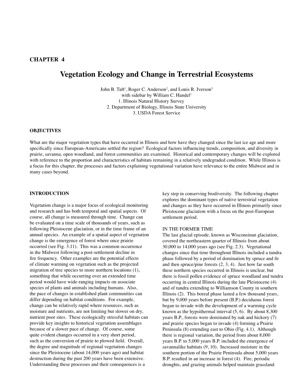 Vegetation Ecology and Change in Terrestrial Ecosystems 35