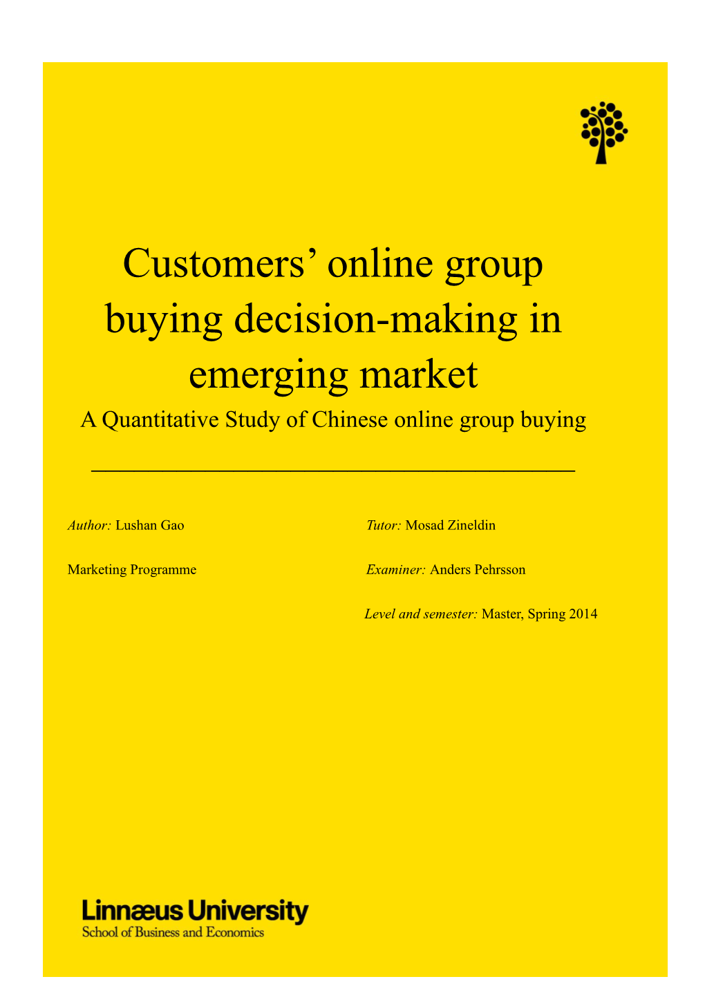Customers' Online Group Buying Decision-Making In