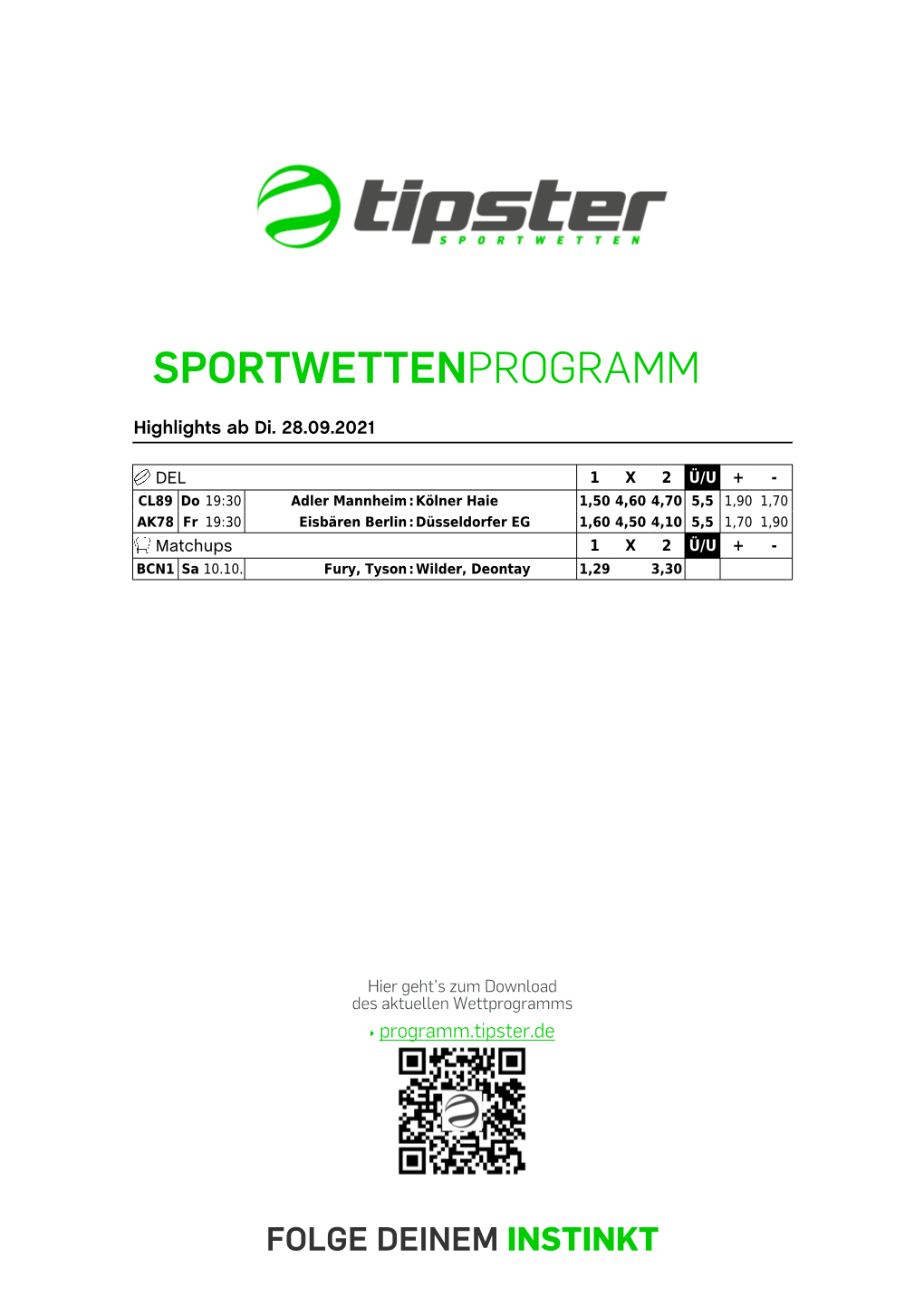 Sportwettenprogramm