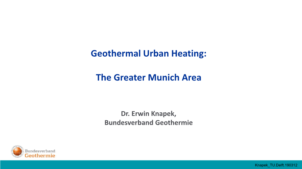 Geothermische Vereinigung E.V