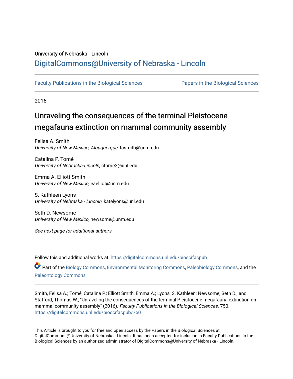 Unraveling the Consequences of the Terminal Pleistocene Megafauna Extinction on Mammal Community Assembly