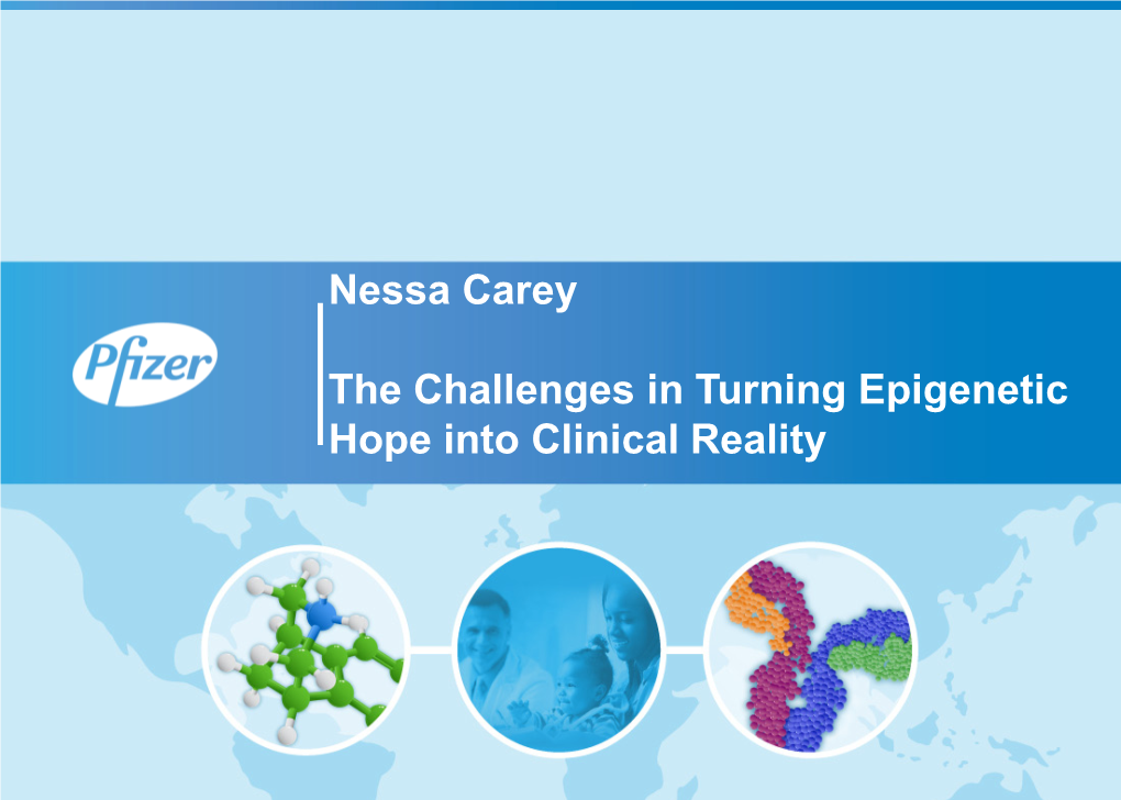 Nessa Carey the Challenges in Turning Epigenetic Hope Into