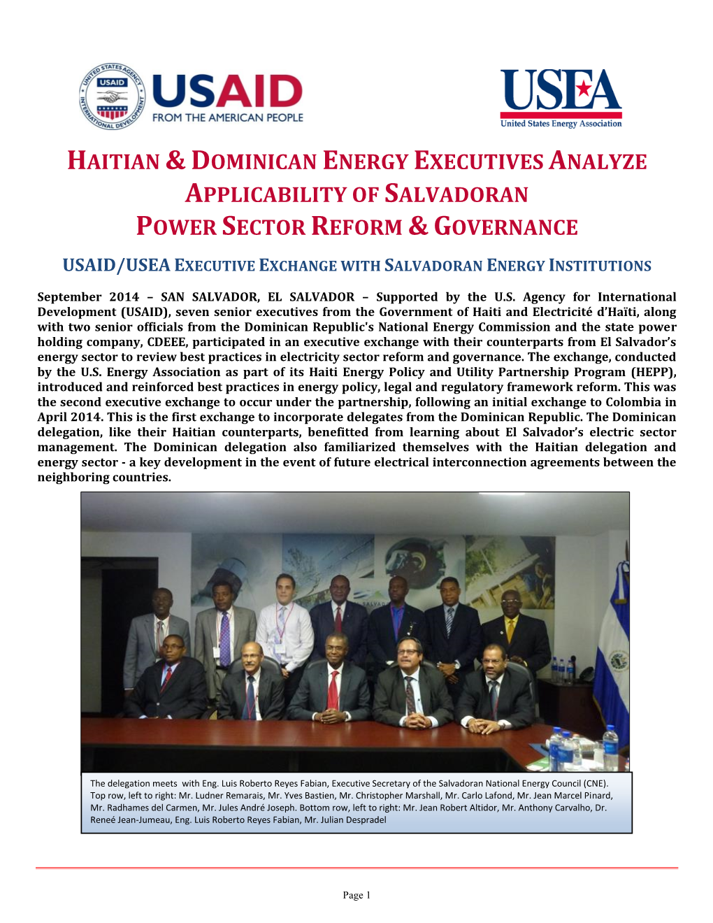 Haitian &Dominican Energy Executives Analyze