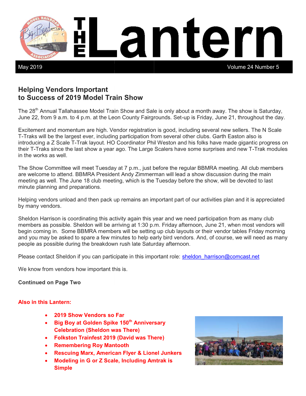 BBMRA May 2019 Lantern