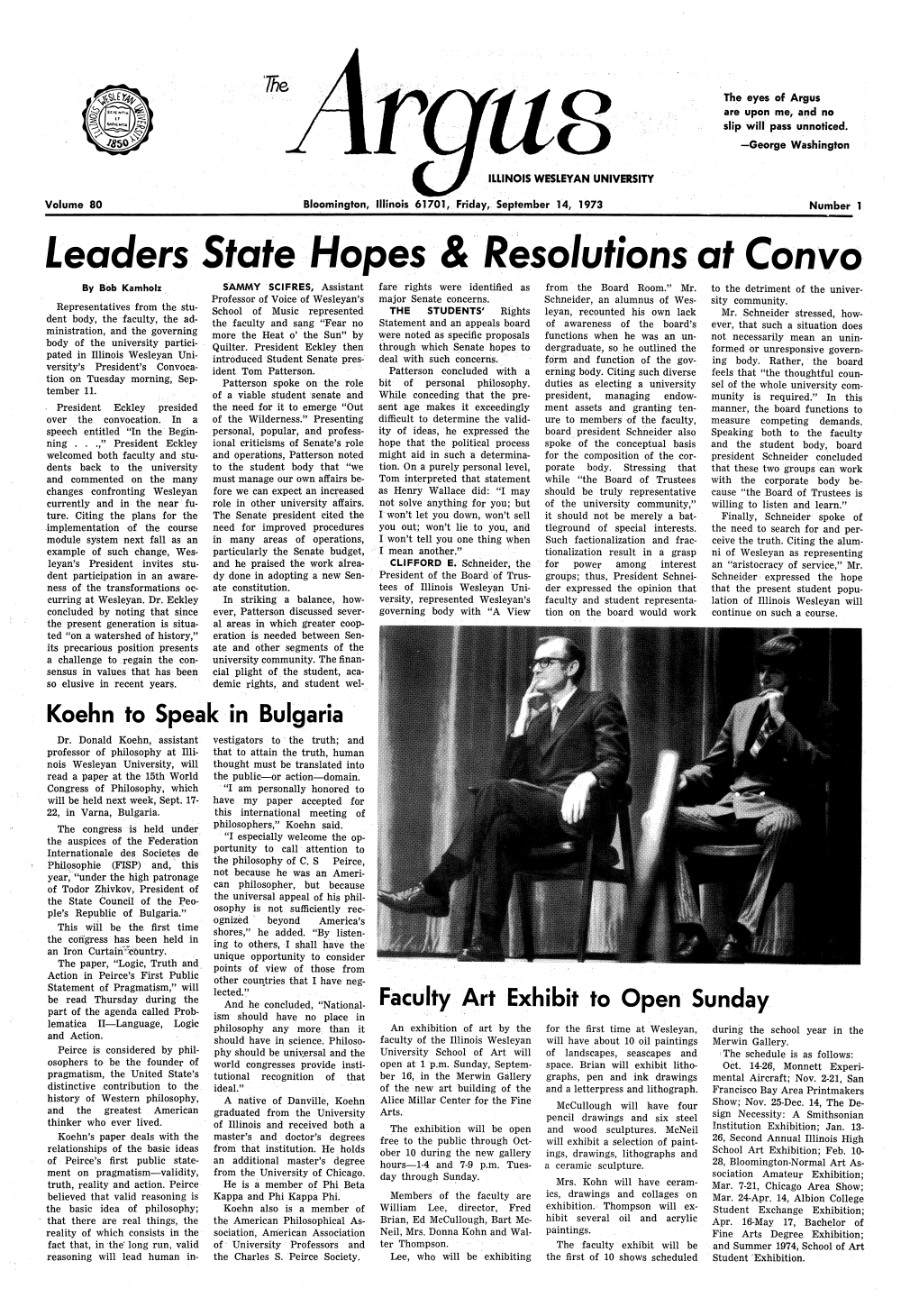 Leaders State Hopes & Resolutions at Con Vo