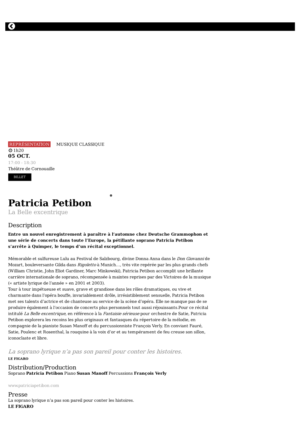 Patricia Petibon La Belle Excentrique