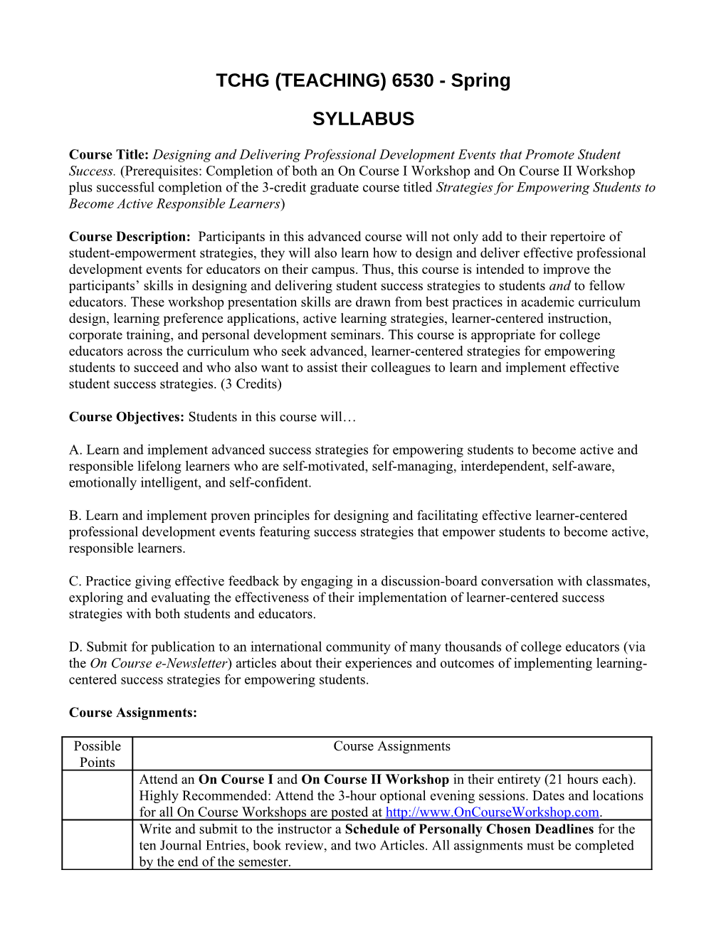 SYLLABUS: ED 582 (3 Graduate Credits)