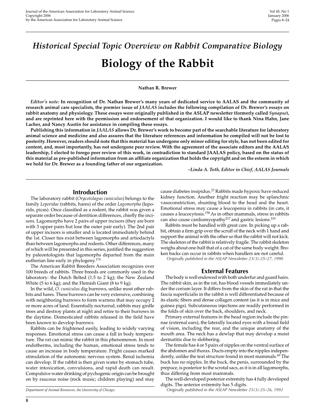 Biology of the Rabbit