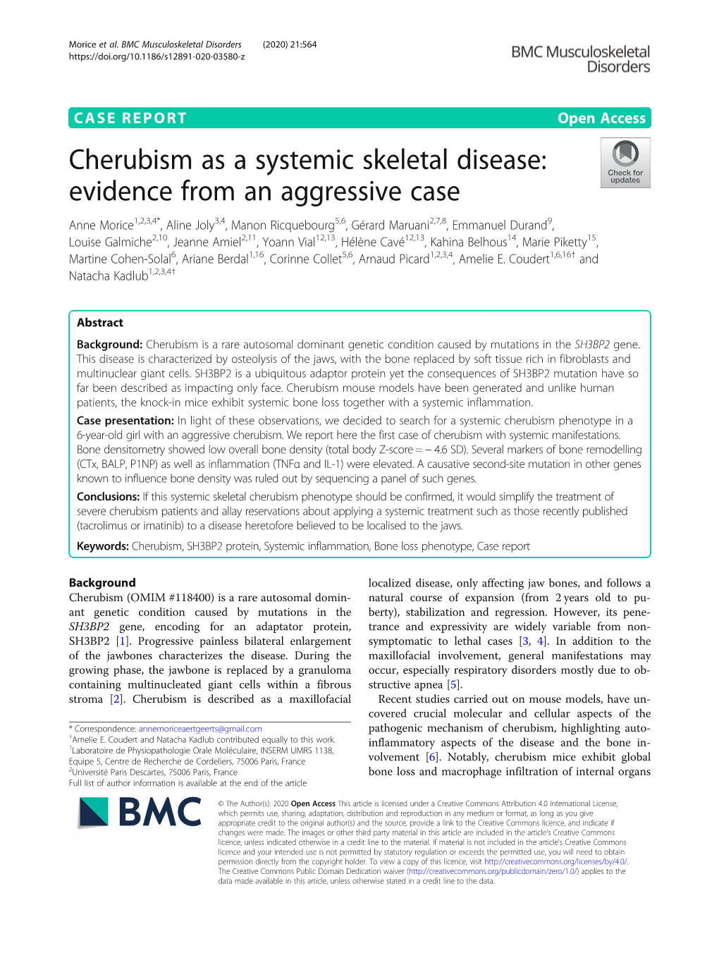 Cherubism As a Systemic Skeletal Disease